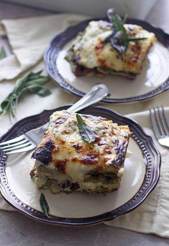 Triple Mushroom Lasagna with Ricotta, Sage and Fontina