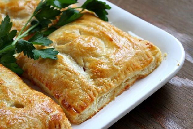 Turkey, Mushroom, and Bacon Puff Pastry Pockets