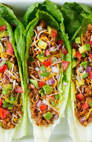 Turkey taco lettuce wraps