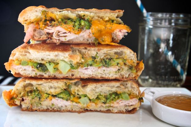 Turkey broccoli cheddar panini