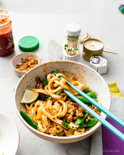 Weeknight Thai Curry Stir Fry Udon Noodles