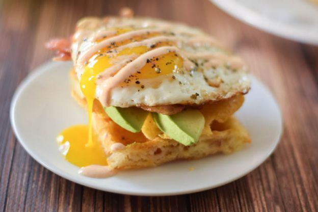 Asiago Waffle Egg Sandwiches