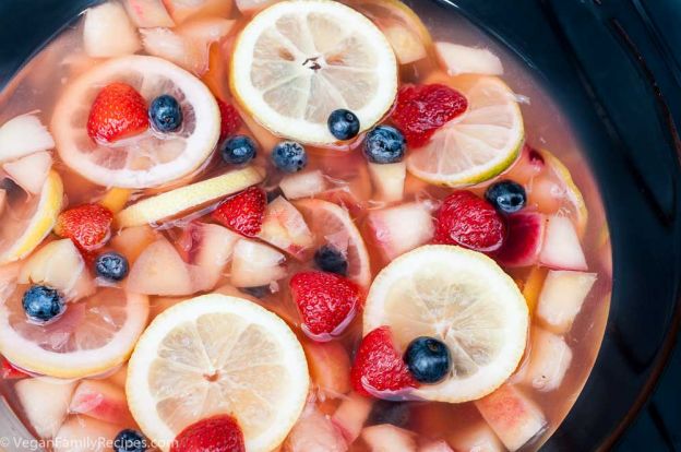 White peach sangria