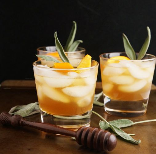 Winter Bourbon With Honey Sage Syrup