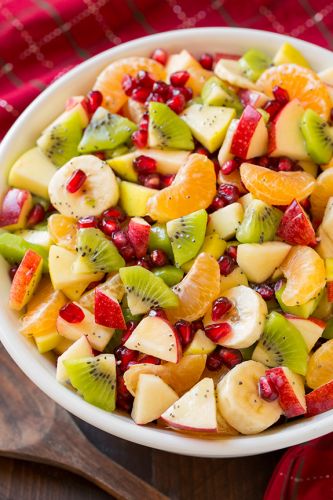 Winter Fruit Salad with Lemon Poppy Seed Dressing