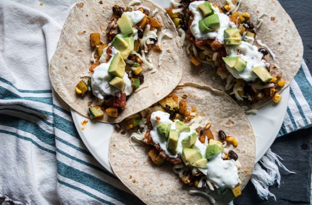 Zucchini and Black Bean Veggie Tacos