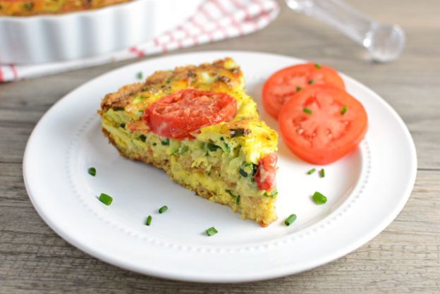 Zucchini and Chive Quiche