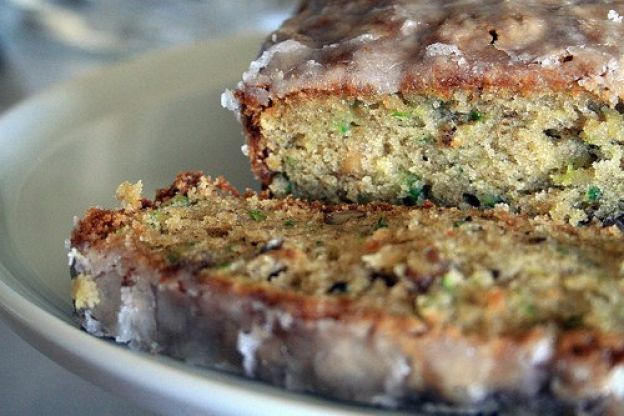 Zucchini Cake with Crunchy Lemon Glaze