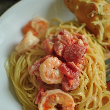 Capellini with Shrimp