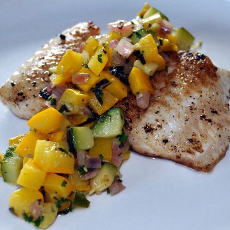 Soy-Glazed Fish With Sautéed Summer Squash