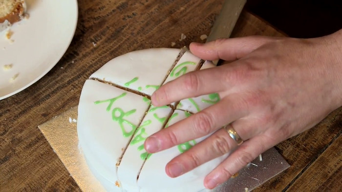 You've been cutting cake wrong. This is the mathematically correct way to  do it.