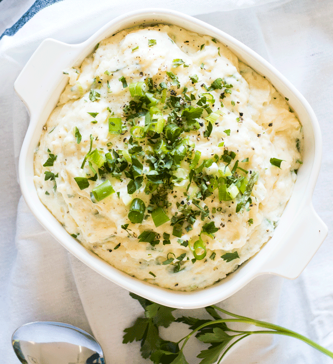 Creamy Whipped Feta and Cauliflower Mash